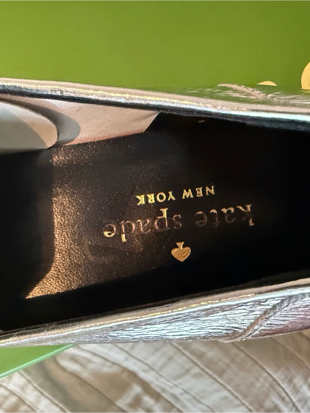 kate spade Metallic Silver Penny Loafers - Picture 4 of 4